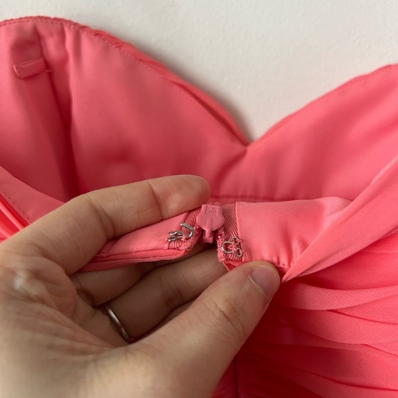 B2 Jasmine Strapless Chiffon Prom/Grad Short Dress - Picture 5 of 6